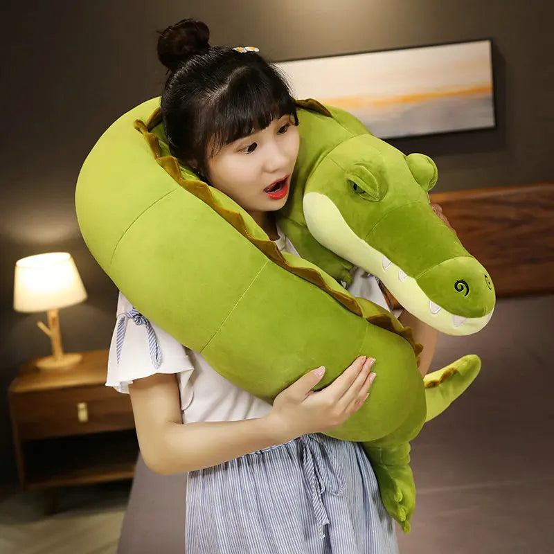 80-180Cm Simulation Crocodile Plush Toys Stuffed Soft Animals Plush Long Crocodile Pillow Doll Home Decoration Gift for Childre